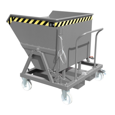 Tilting Container--Container cartoon, painted, gray mouse