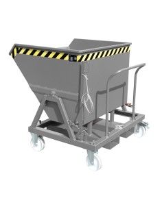 Kippbehälter--Container karikatur, lackiert, graue maus