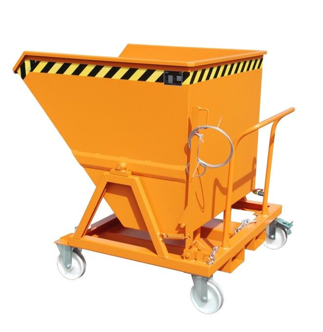 Contenitore Ribaltabile--Contenitore vernice, verniciata, giallo arancio