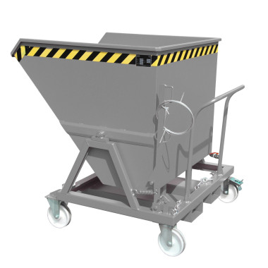 Tilting Container--Container cartoon, painted, gray mouse