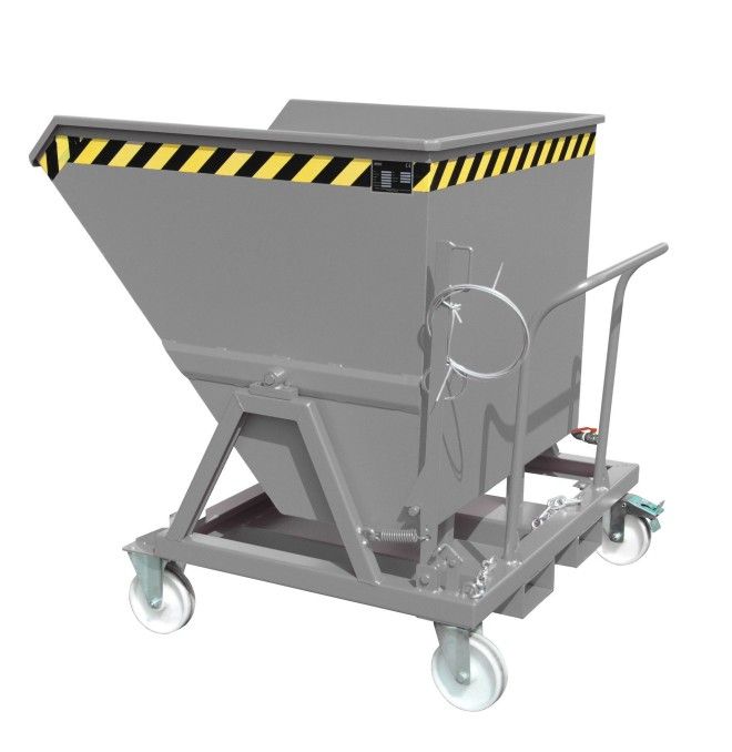 Tilting Container--Container cartoon, painted, gray mouse