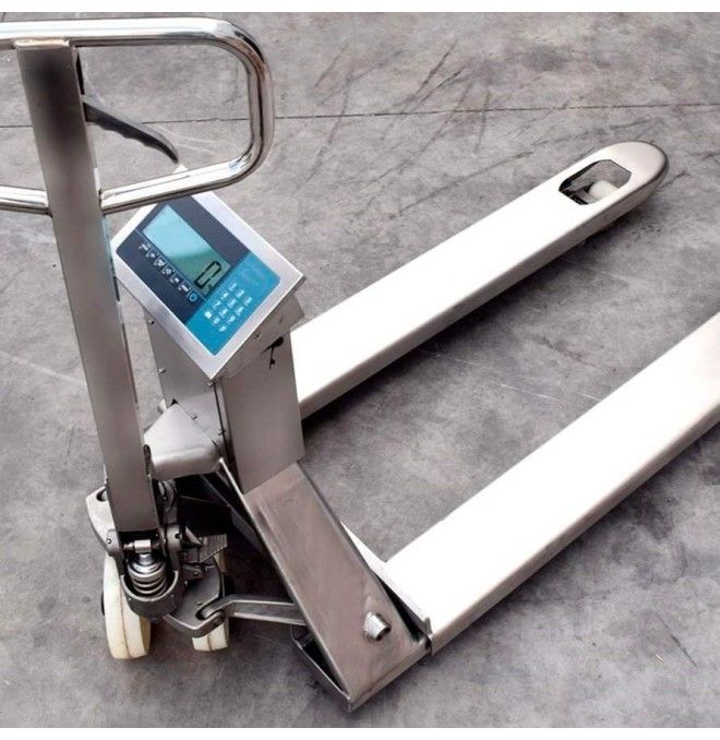 Transpallet Inox e Zincati--Transpallet pesatore ATEX 1000kg/2000kg