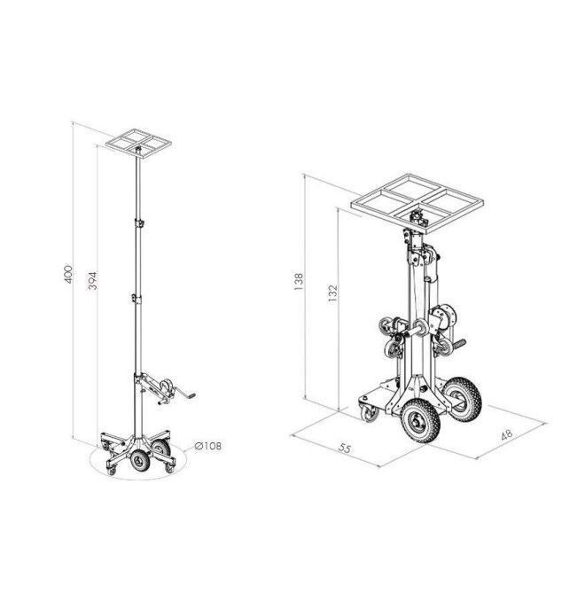 Gerbeurs Manuels--Elevator Manual 125kg à 4000mm