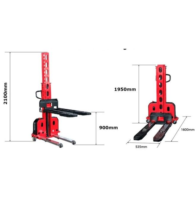Empilhadores Auto-Sustentáveis--Empilhador autoportante 500kg para 900mm (Altura total 1200mm)
