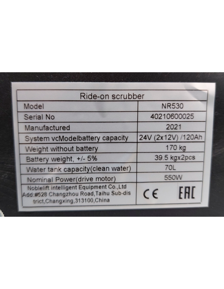 Fregadoras Industriales--Fregadora Industrial con Conductor Subido 530mm Diam. Cepillo