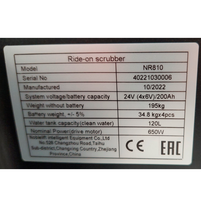 Scrubber Machines--Scrubber dryer Industrial with Driver Up 810mm Diam. Brush
