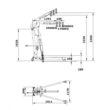 Grues--Grue 2 000 kg pliables 2