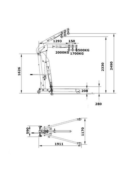 Cranes--Crane foldable 2,000kg