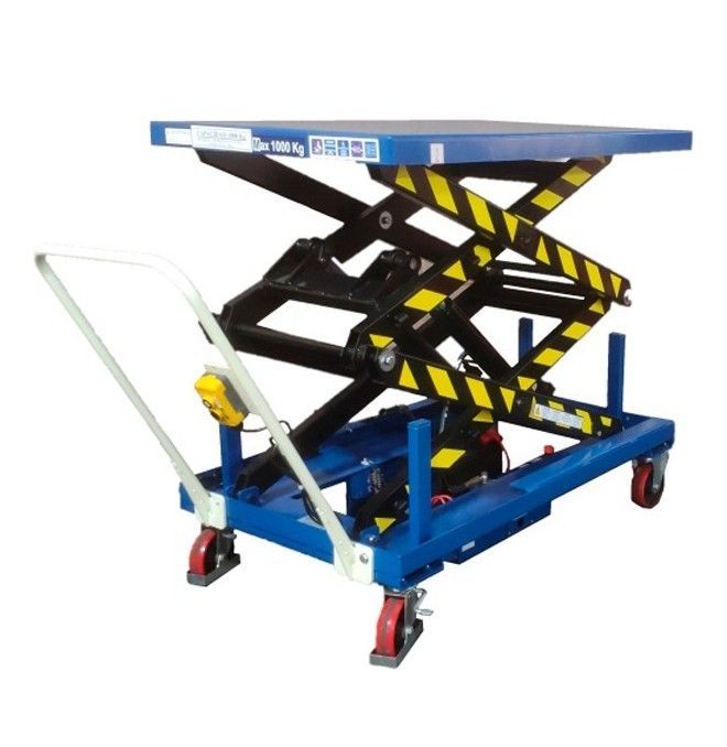 Mesas elétricas..-Mesa elevatória bateria 1000kg, elevação 2000m m 1300x800mm