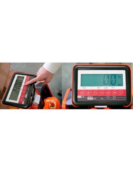 Transpalettes Peseurs--Transpalette peseur 1500 kg électrique (avec imprimante)
