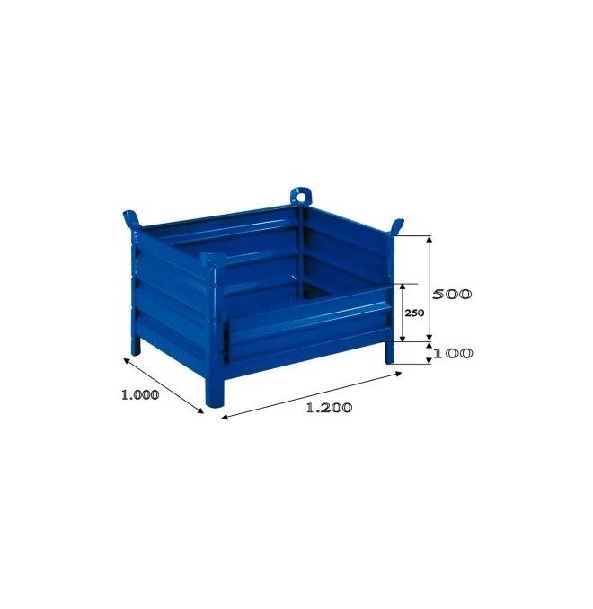 Conteneurs et Paniers--Ceston 1200x1000 (chap) avec côté pliant