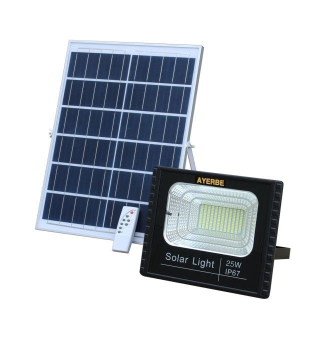 Iluminación--FOCO SOLAR 25W /AY con mando a distancia