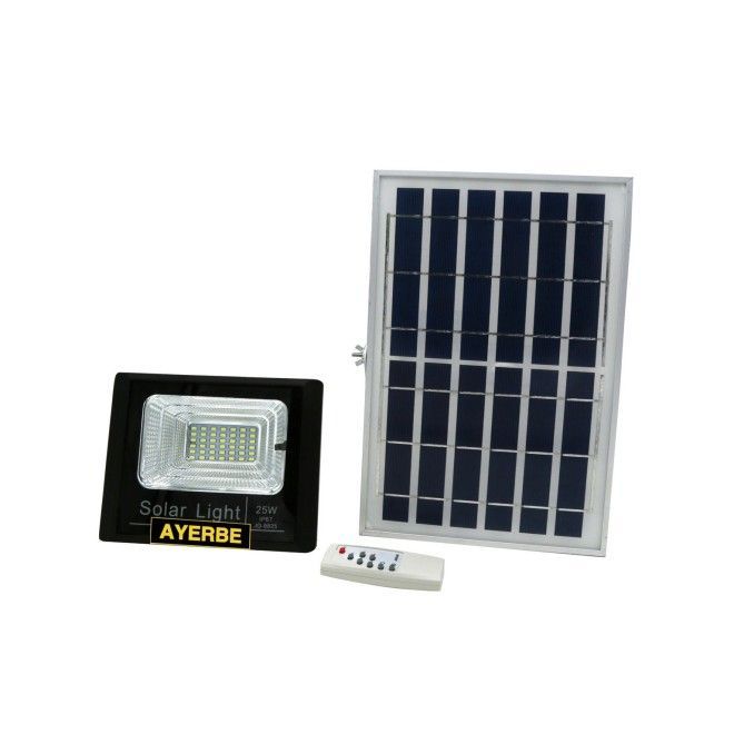 Iluminación--FOCO SOLAR 25W /AY con mando a distancia