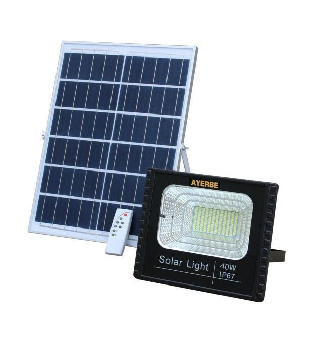 Iluminación--FOCO SOLAR 40W /AY con mando a distancia