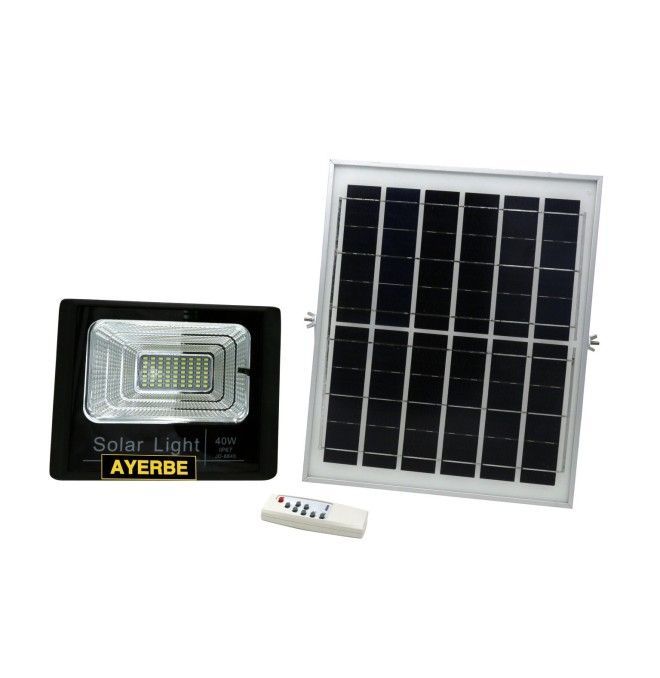 Iluminación--FOCO SOLAR 40W /AY con mando a distancia