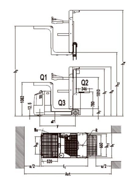 Completatore D'ordini--Completatore D'ordini livello medio elettrico 500kg a 6.8m altezza di lavoro
