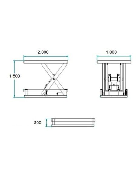 Electrical tables..-Electric lifting table 4000kg to 1500mm 2000x1000mm