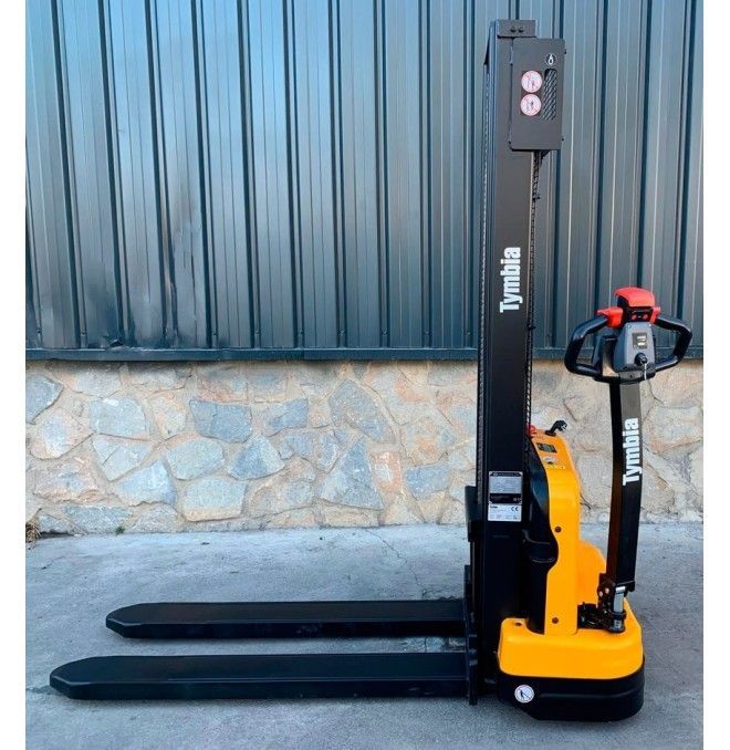 Apiladores Eléctricos--Apilador eléctrico 1200kg a 2900mm con horquillas largas de 1350mm