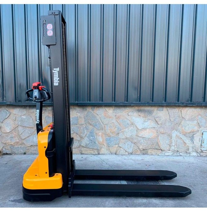Apiladores Eléctricos--Apilador eléctrico 1200kg a 2900mm con horquillas largas de 1350mm