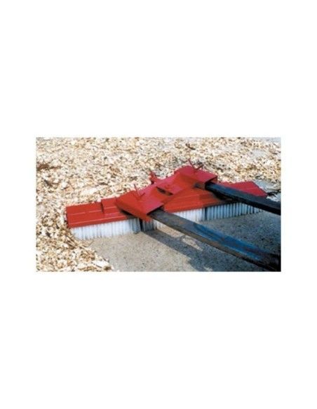 Spazzatrici e Spazzole--Spazzola spazzatrice 1500x410mm carrello elevatore, Fuoco rosso