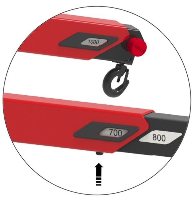 Gru--Gru manuale 2000kg pieghevole per pallet