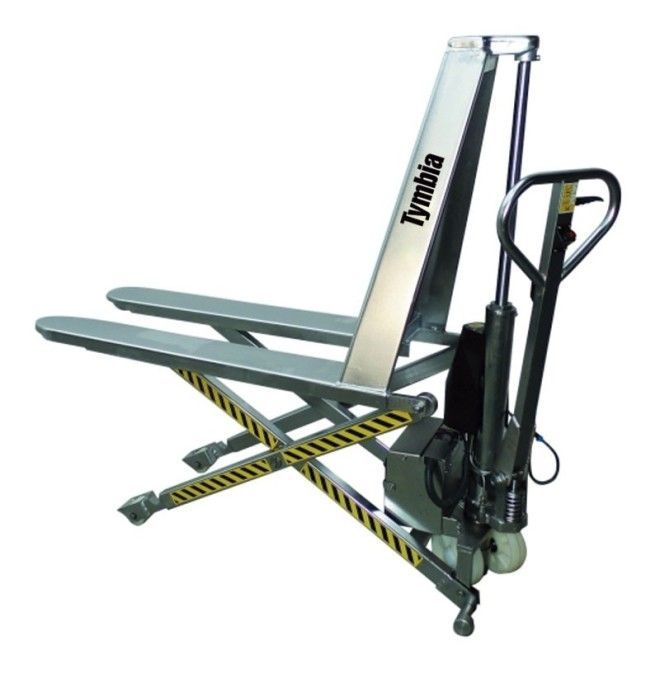 Transpaletas de tijera--Transpaleta eléctrica inoxidable de 1000kg - Carga segura