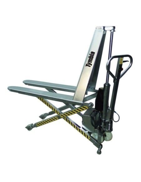Transpaletas de tijera--Transpaleta eléctrica inoxidable de 1000kg - Carga segura