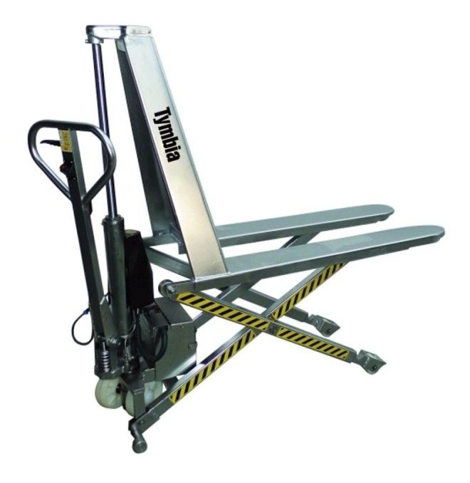 Transpaletas de tijera--Transpaleta eléctrica inoxidable de 1000kg - Carga segura