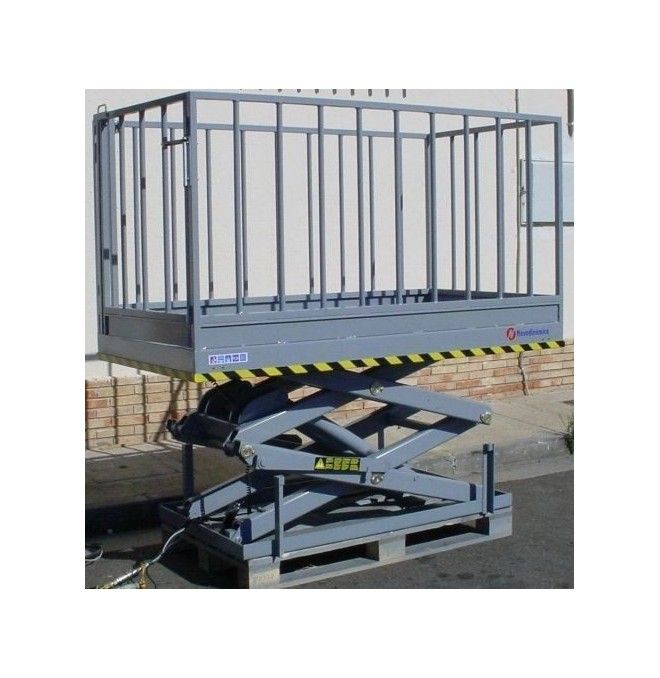 Tables Spéciales--Table élévatrice électrique ciseaux 1000kg (avec rails)