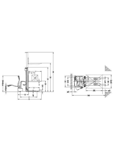 Electric stackers - electric stacker 1500kg to 5600mm