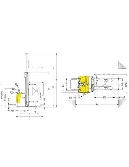 Electric Stackers-Electric stacker 1500kg to 5600mm Platform
