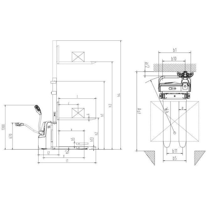 Electric Stackers--Electric stacker 1200kg to 3000mm with ELEVATION