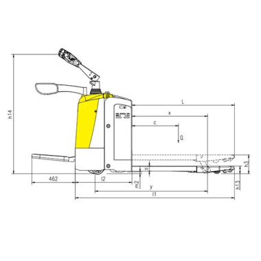 Transpallet Elettrici--Transpallet elettrico 3000kg con piattaforma e batteria al litio 2