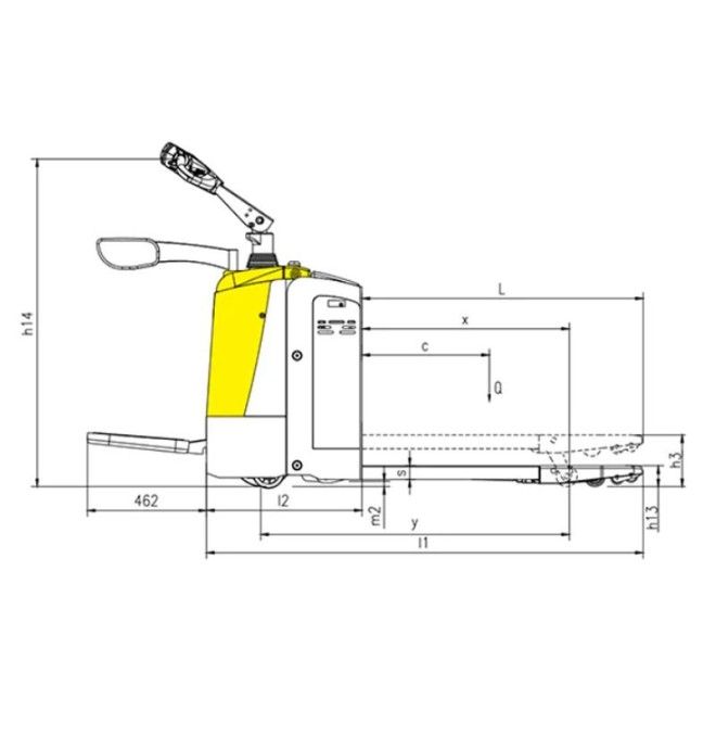 Electric Pallet Trucks--Electric pallet truck 3000kg with platform and lithium battery