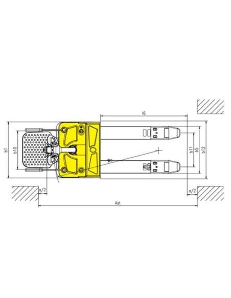 Transpallet Elettrici--Transpallet elettrico 3000kg con piattaforma e batteria al litio