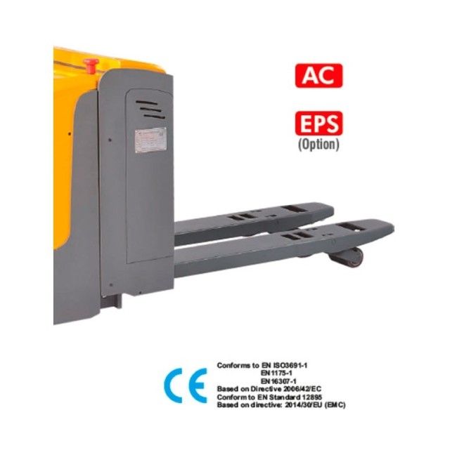 Paletes Elétricos--Porta-paletes elétrica 2000kg com plataforma e bateria de lítio
