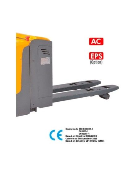 Transpaletas Eléctricas--Transpaleta eléctrica de 2000kg con litio - Carga eficiente