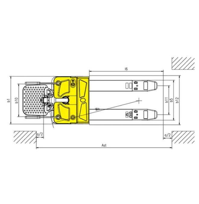 Transpaletas Eléctricas--Transpaleta eléctrica de 2000kg con litio - Carga eficiente