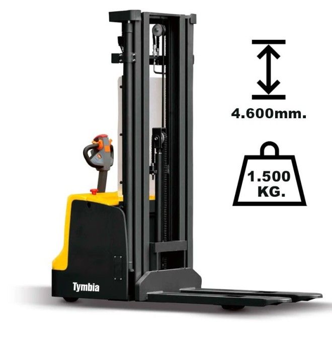 Empilhadores Elétricos--Empilhador elétrico 1500kg para 4600mm - 24V/210Ah