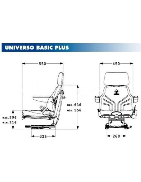 Asientos y sus accesorios--Asiento Grammer Universo Bacis Plus para maquinaria agrícola