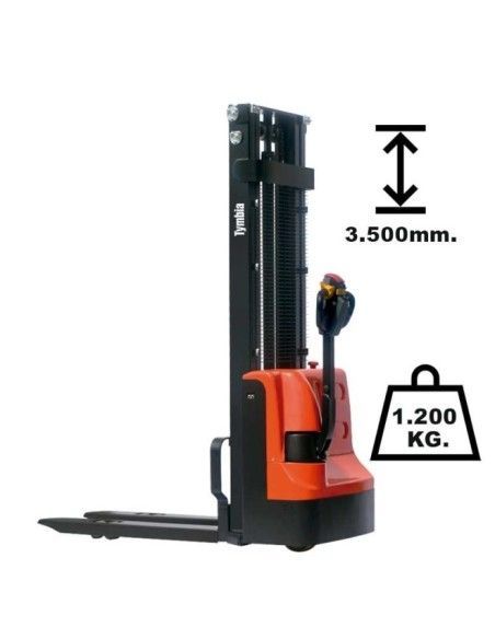 Empilhadores elétricos - Empilhador elétrico 1200kg a 3500mm - 24V / 100AH