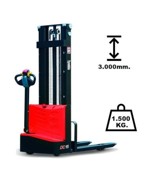 Elektrische Stapler - elektrischer Stapler 1500kg bei 3500 mm 24V / 100Ah
