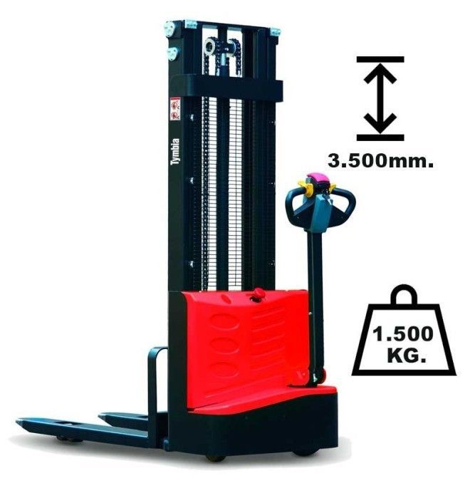 Elektrische Stapler - elektrischer Stapler 1500kg bei 3500 mm 24V / 100Ah