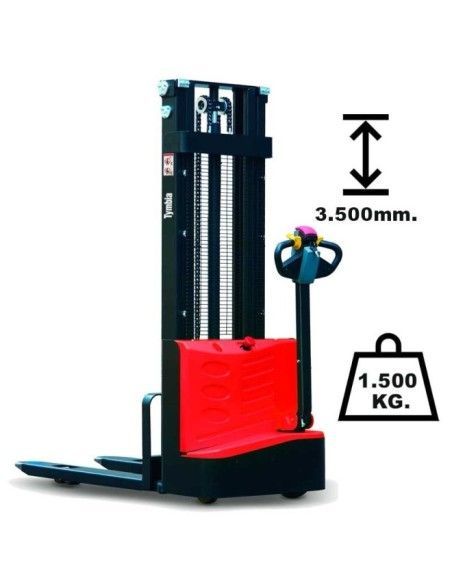 Empilhadores elétricos - empilhador elétrico 1500kg a 3500mm 24v / 100ah