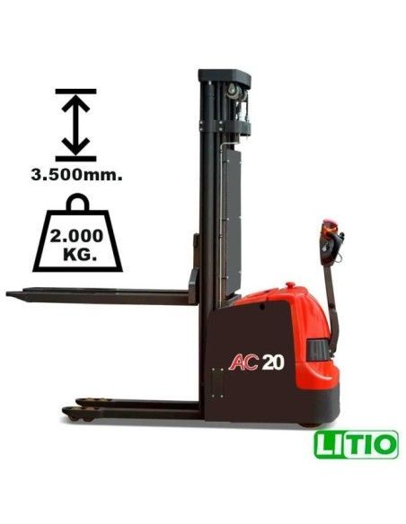 Electric stackers - electric stacker 2000kg at 3500mm Lithium 24V / 150Ah