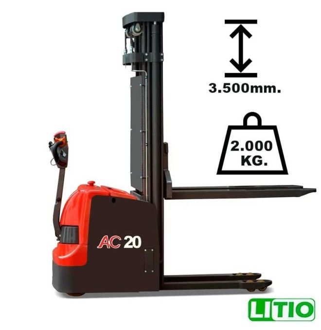Electric stackers - electric stacker 2000kg at 3500mm Lithium 24V / 150Ah