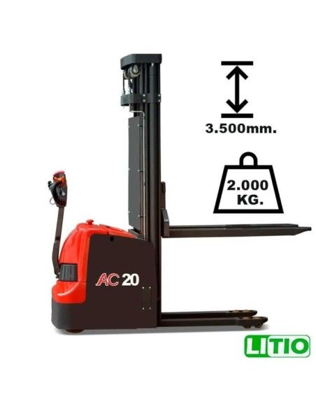 Stackers électriques - Empileur électrique 2000kg à 3500mm Lithium 24V / 150AH