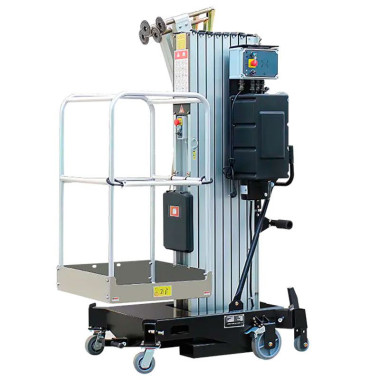 Plataformas Únicas--Plataforma elevatória mastro vertical 10.4m-136kg (bateria)