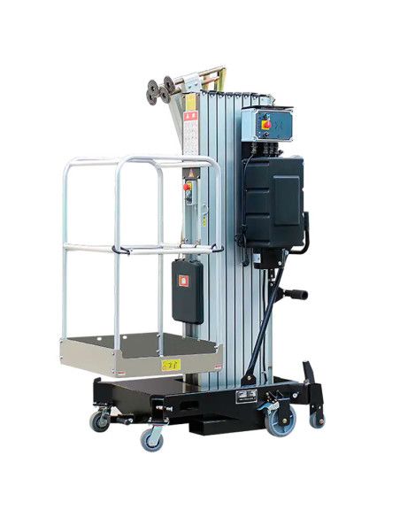 Plataformas Únicas--Plataforma elevatória mastro vertical 10.4m-136kg (bateria)