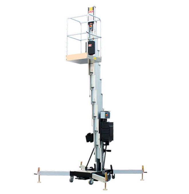 Plataformas Únicas--Plataforma elevatória mastro vertical 10.4m-136kg (bateria)
